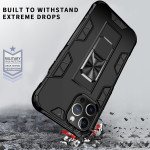 Wholesale Military Grade Armor Protection Stand Magnetic Feature Case for iPhone 12 Pro Max 6.7 (Red)